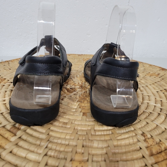 Taos Treasure Black Leather Boho Strappy Sandals 8 - Picture 4 of 6